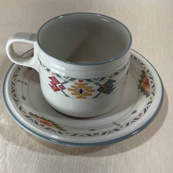 3 Mugs w Saucers Timberline by Studio Nova Set of 3 - Picture 1 of 16